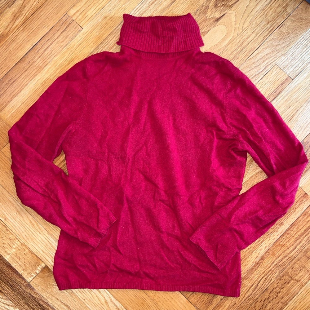 Ann Taylor Red Cashmere Sweater size medium